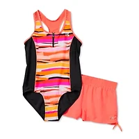 ZeroXposur Big Kid Girls One Piece+Cover-Ups