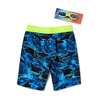 ZeroXposur Above The Knee Big Kid Boys Waves Board Shorts
