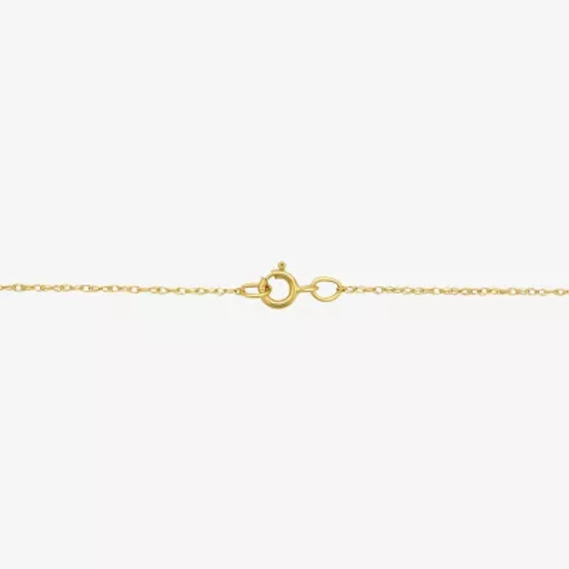 Saint Christopher Mens 14K Gold Round 22 Inch Pendant Necklace