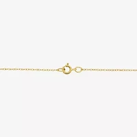 Saint Christopher Mens 14K Gold Round 22 Inch Pendant Necklace