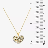 Made in Italy Womens 14K Gold Heart 18 Inch Pendant Necklace