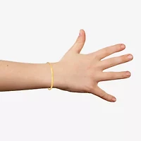 Girls 14K Gold Round Bangle Bracelet