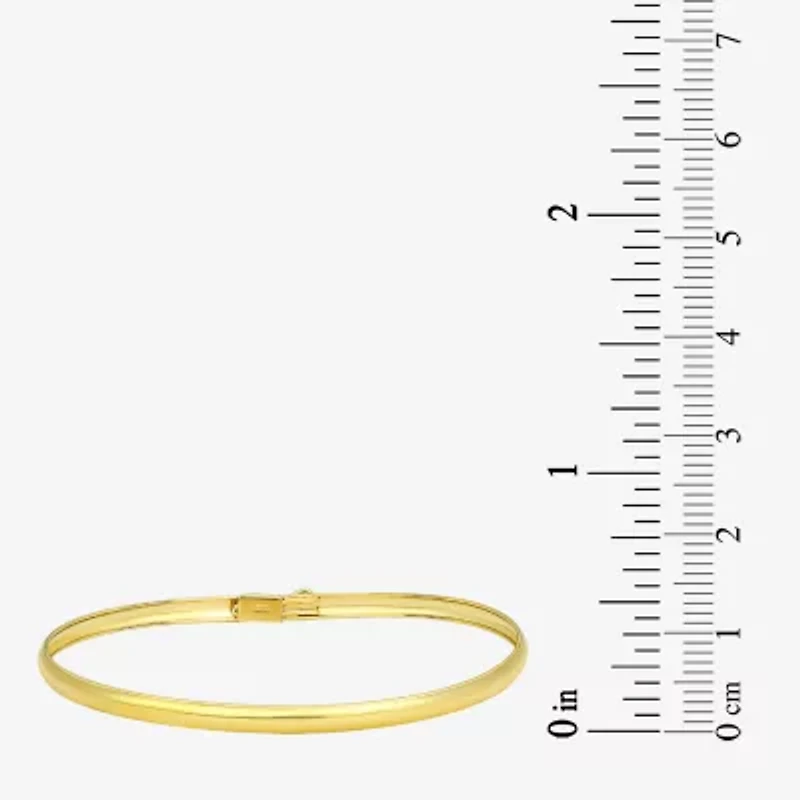 Girls 14K Gold Round Bangle Bracelet