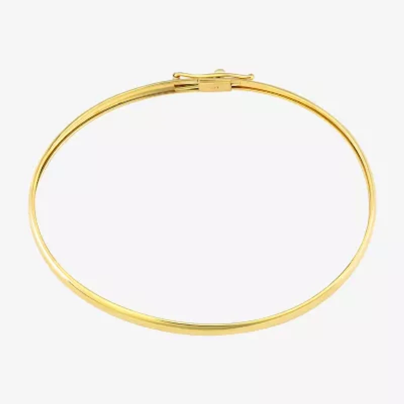 Girls 14K Gold Round Bangle Bracelet