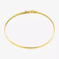 Girls 14K Gold Round Bangle Bracelet
