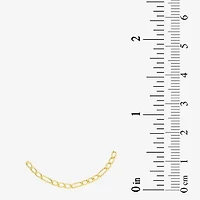 Girls 14K Gold 6 Inch Hollow Figaro Round Chain Bracelet