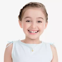 Girls 14K Gold Heart 13 Inch Pendant Necklace