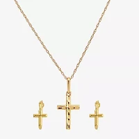 Girl's 14K Gold Cross 2-pc. Jewelry Set