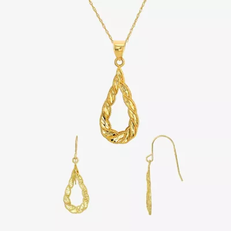 Womens 14K Gold Pear 2-pc. Jewelry Set