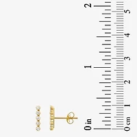 Cubic Zirconia 14K Gold 9mm Stud Earrings