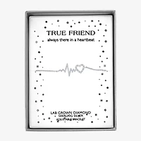 Diamond Accent (G-H / Si2-I1) Womens Sterling Silver 8 Inch Cable Chain Bracelet