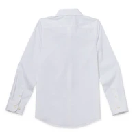 Stafford Little & Big Kid Boys Point Collar Long Sleeve Dress Shirt