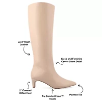 Journee Collection Womens Tullip Kitten Heel Dress Boots