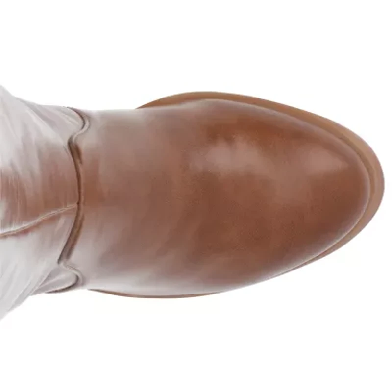 Journee Collection Womens Romilly Stacked Heel Dress Boots