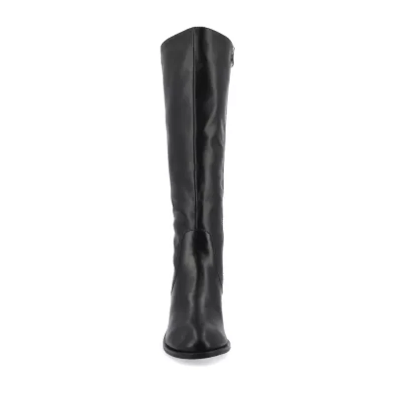 Journee Collection Womens Romilly Stacked Heel Dress Boots