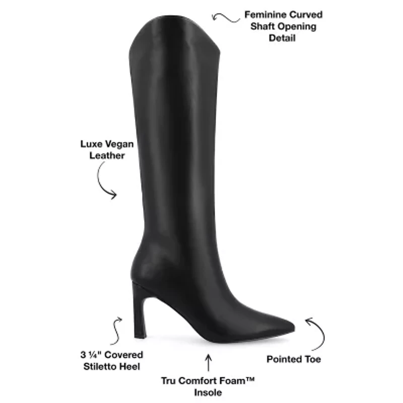 Journee Collection Womens Rehela Stiletto Heel Dress Boots