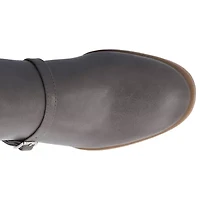 Journee Collection Womens Elettra Stacked Heel Riding Boots