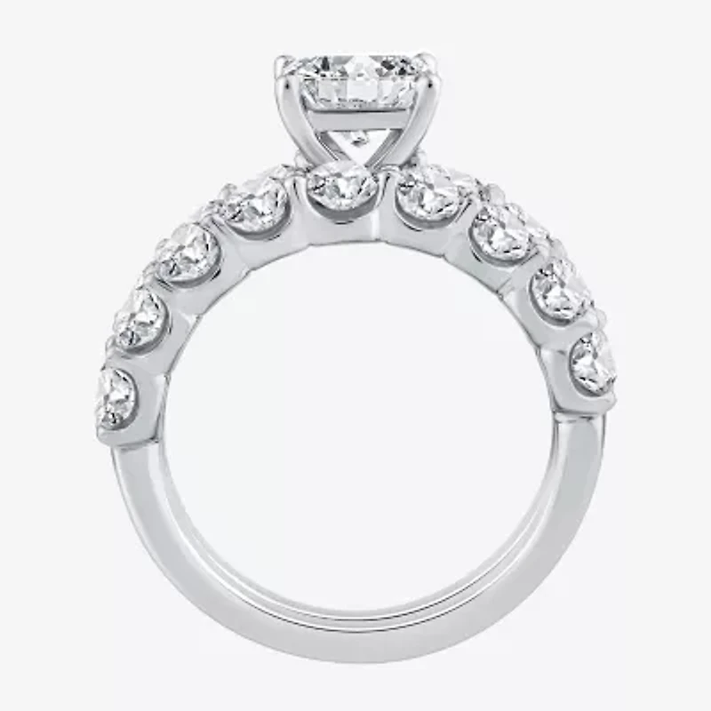 Signature By Modern Bride (G / Si1-Si2) Womens 4 CT. T.W. Lab Grown White Diamond 10K Gold Side Stone Bridal Set