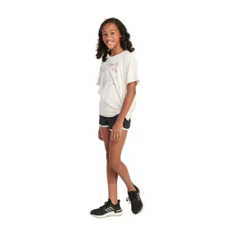adidas Big Kid Girls Crew Neck Short Sleeve Loose Fit Graphic T-Shirt