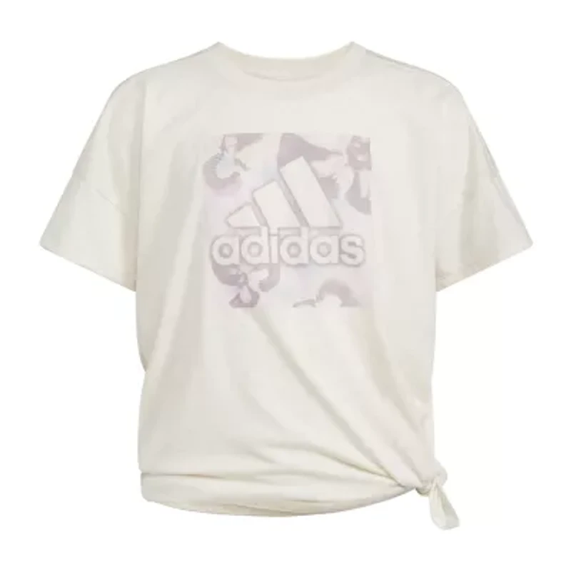 adidas Big Kid Girls Crew Neck Short Sleeve Loose Fit Graphic T-Shirt