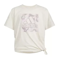adidas Big Kid Girls Crew Neck Short Sleeve Loose Fit Graphic T-Shirt