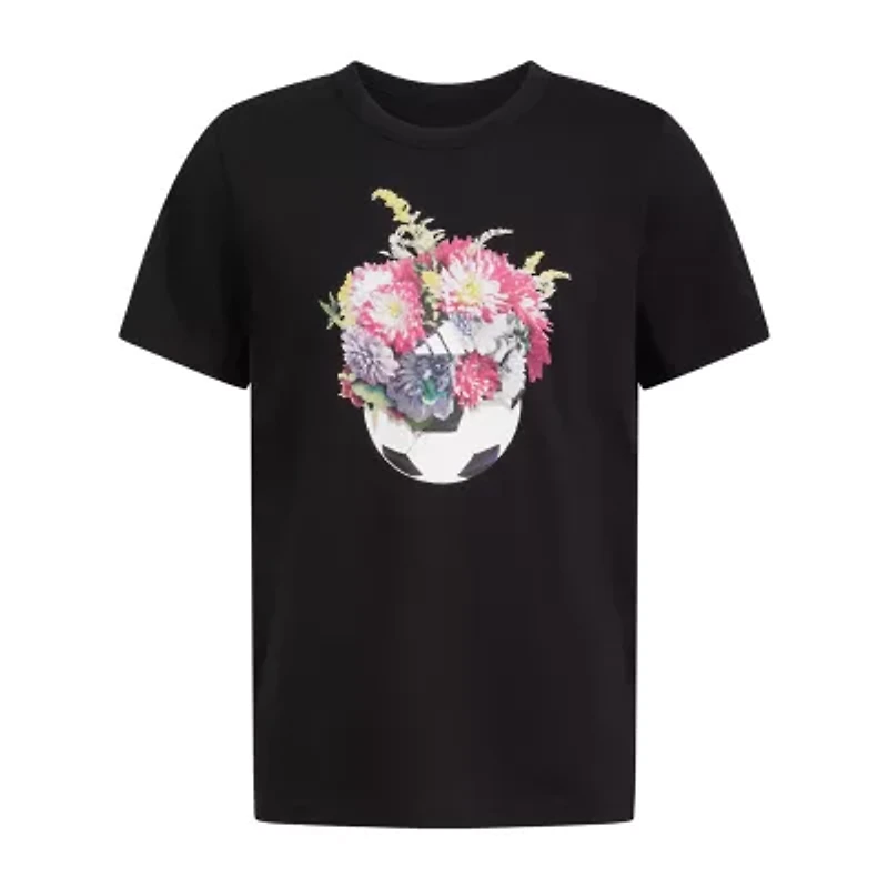 adidas Big Kid Girls Crew Neck Short Sleeve Regular Fit Graphic T-Shirt