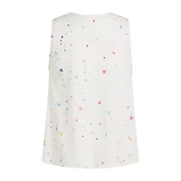 adidas Big Kid Girls Crew Neck Embroidered Sleeveless Active Tank Top