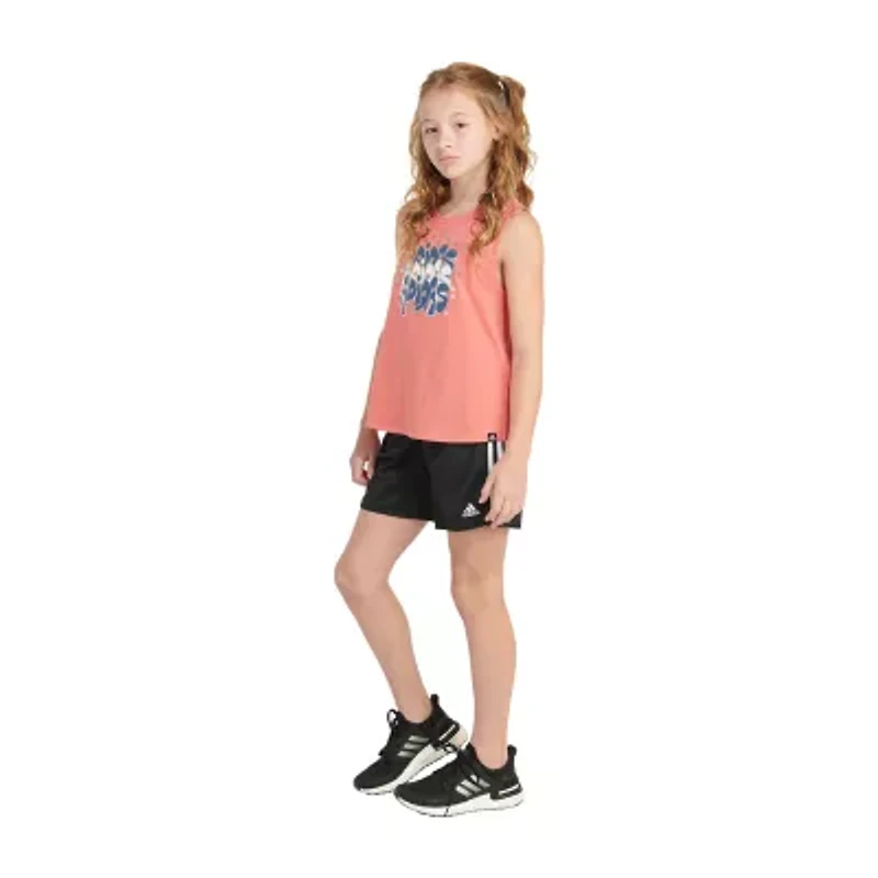 adidas Big Kid Girls Crew Neck Sleeveless Active Tank Top