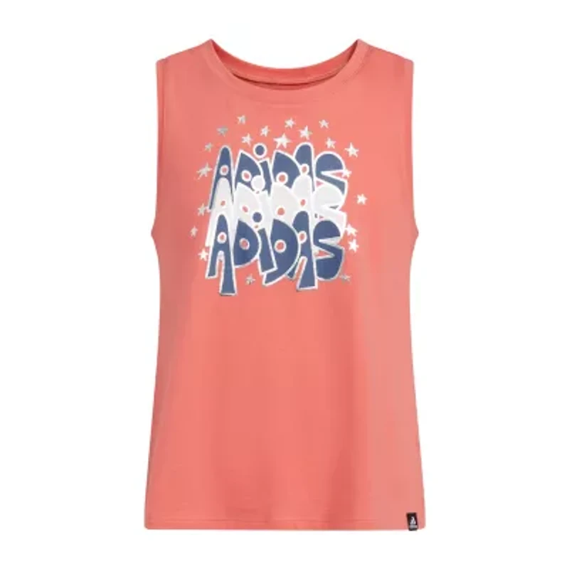 adidas Big Kid Girls Crew Neck Sleeveless Active Tank Top