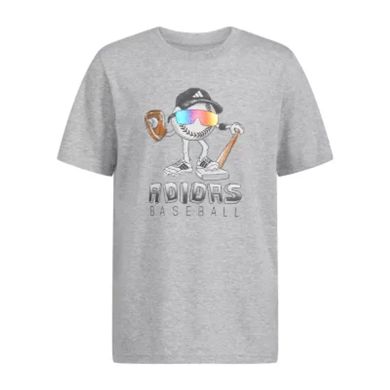 adidas Big Kid Boys Crew Neck Short Sleeve Regular Fit Graphic T-Shirt