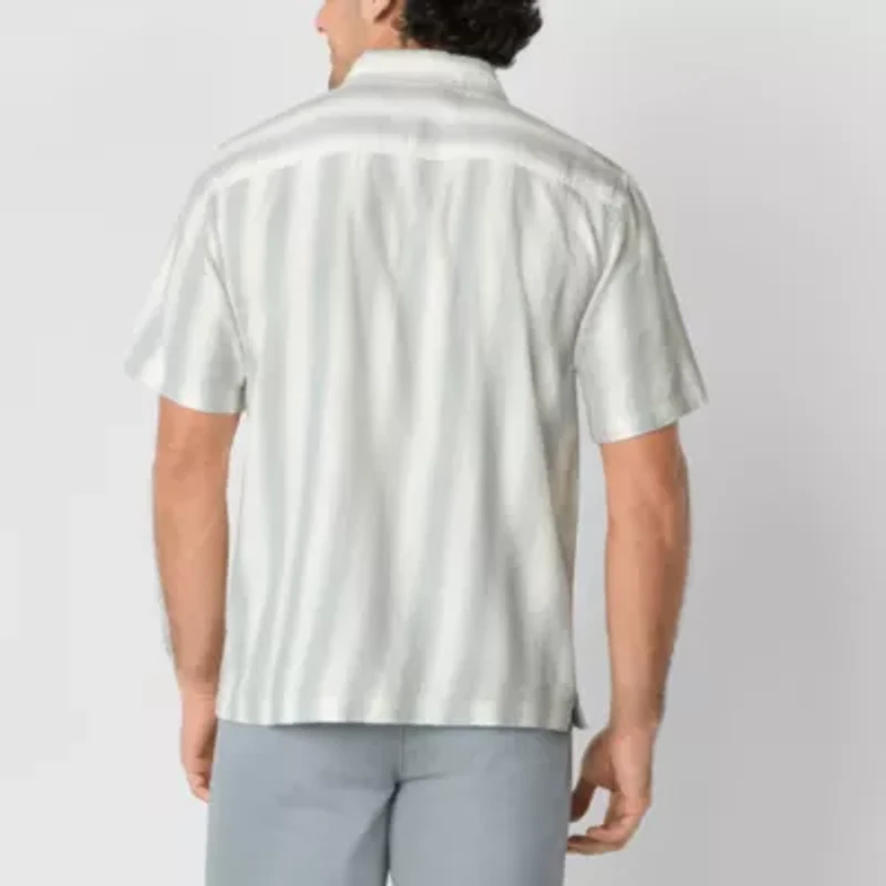 mutual weave Mens Short Sleeve Regular Fit Big and Tall Button-Down Shirt