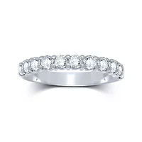 1 CT.T.W. Natural Diamond 14K White Gold Band