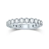 2 CT.T.W. Natural Diamond 14K White Gold Eternity Band