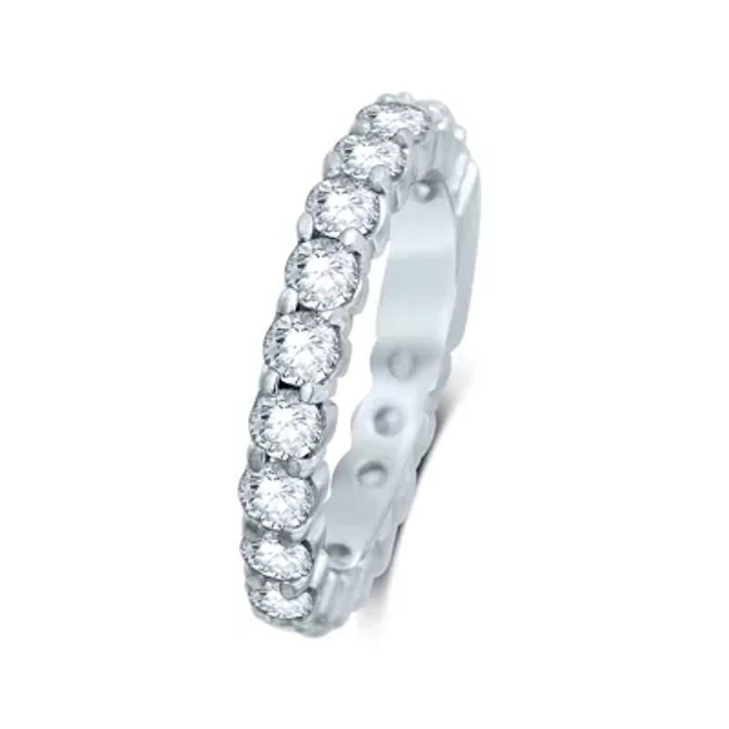 2 CT.T.W. Natural Diamond 14K White Gold Eternity Band