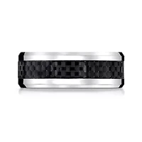Mens Cobalt with Carbon Fiber Inlay 8mm Wedding Band