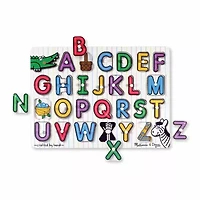 Melissa & Doug See-Inside Alphabet Peg Puzzle Interactive Toy