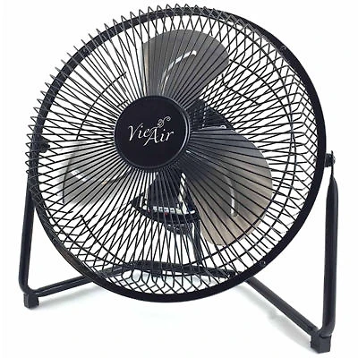 Vie Air 9" High Velocity Tilting 3 Speed Metal Floor Fan