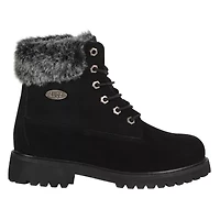 Lugz Womens Convoy Fur Block Heel Lace Up Boots