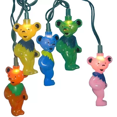 Kurt Adler UL 10-Light Grateful Dead Bears Light Set