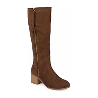 Journee Collection Womens Sanora Wide Calf Dress Boots Block Heel