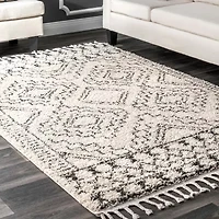 nuLoom Vasiliki Moroccan Tribal Tassel Area Rug