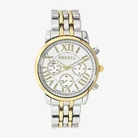 Geneva Womens Two-Tone Link Bracelet Watch