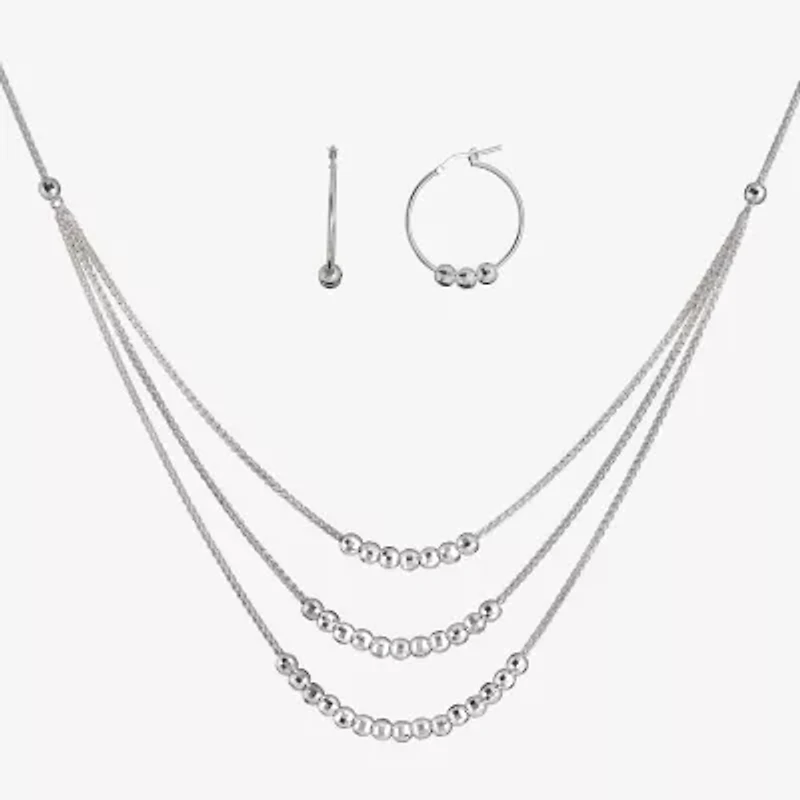 Made in Italy Womens Sterling Silver 2-pc. Jewelry Set