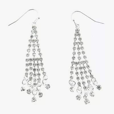 Vieste Rosa Womens Crystal Chandelier Earrings