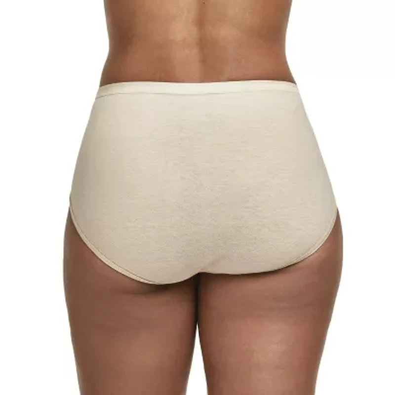 Hanes Ultimate™ Cool Comfort™ Cotton Ultra Soft Womens Average + Full Figure Cooling 6 Pack Brief Panty 40h6cc