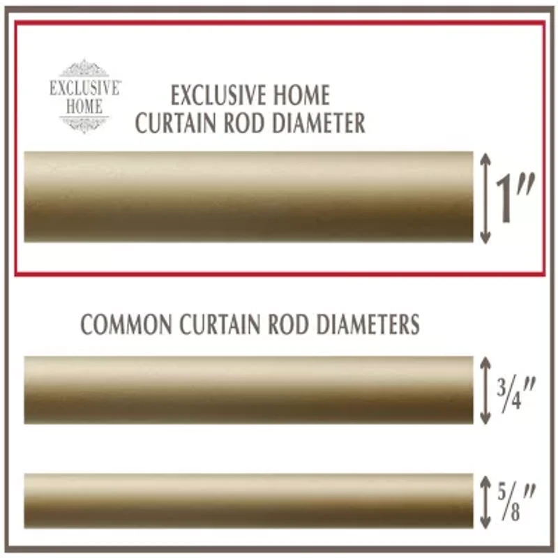 Exclusive Home Curtains Crystal Ball 1 Adjustable Curtain Rod