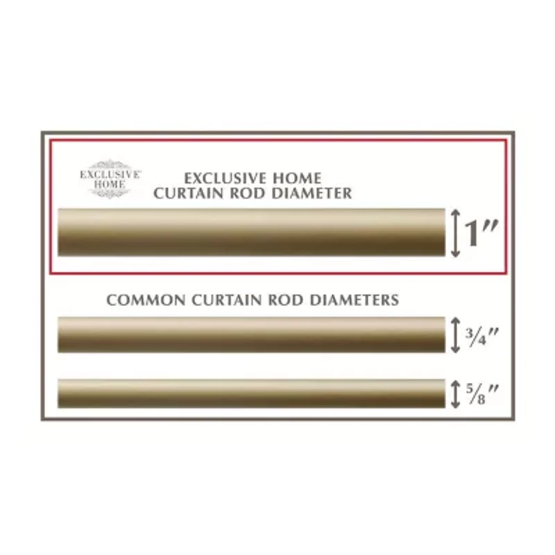 Exclusive Home Curtains Rings 1 Adjustable Curtain Rod