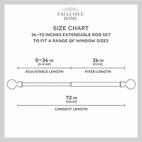 Exclusive Home Curtains Silver Aged Sphere 1 Adjustable Curtain Rod