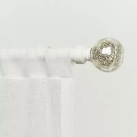 Exclusive Home Curtains Silver Aged Sphere 1 Adjustable Curtain Rod