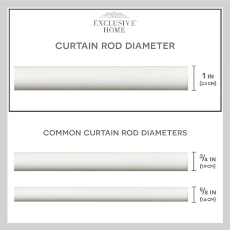 Exclusive Home Curtains Silver Aged Sphere 1 Adjustable Curtain Rod